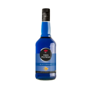 LICOR BLUE CURACAO TRES PLUMAS 700 CC