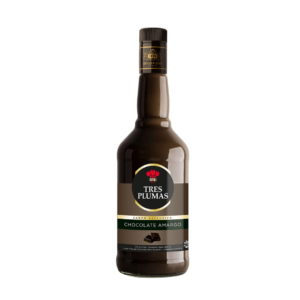 LICOR CHOCOLATE AMARGO TRES PLUMAS 700CC