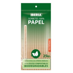 SORBETES ECOLOGICOS RECTO IBERIA 25 U