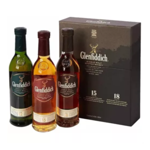 WHISKY 12/15/18 AÑOS GLENFIDDICH 3X200CC