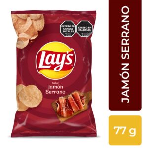 PAPA FRITA JAMON SERRANO LAYS 77 G